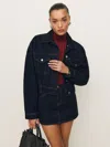 Reformation Jori Cropped Denim Jacket In Ondine