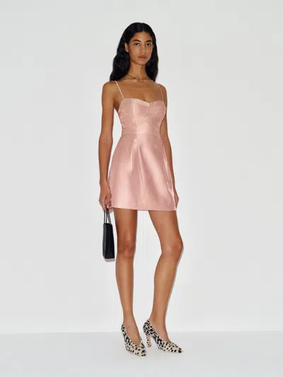 Reformation Sullivan Tie Front Minidress In Pink Linen