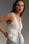 Reformation Josefina Linen Top In White