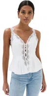 Reformation Josefina Linen Top In White