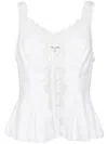 Reformation Josefina Linen Top In White