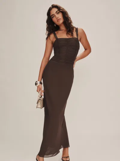 Reformation Josetta Dress In Mole