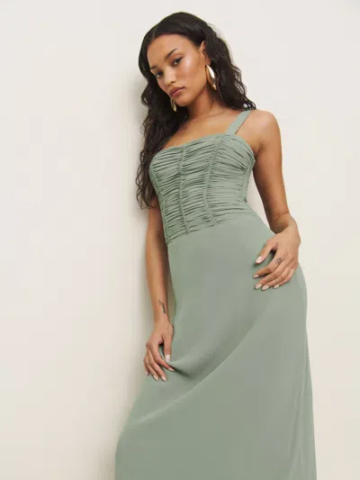 Reformation Josetta Dress In Seafoam