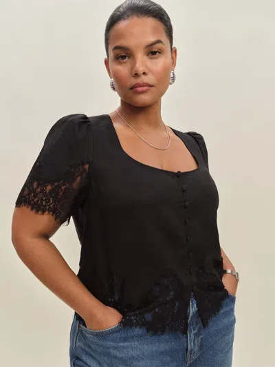 Reformation Josie Linen Top Es