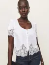 Reformation Josie Linen Top In White