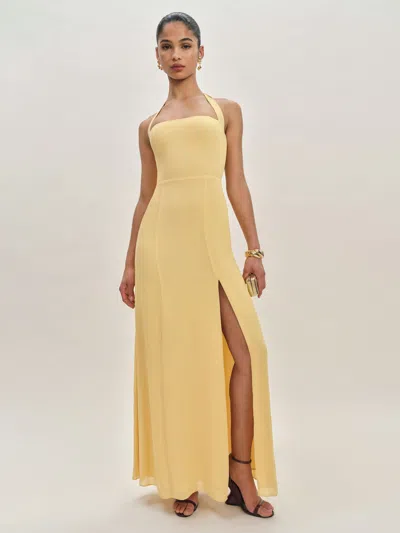 Reformation Robe Jovelle In Jaune