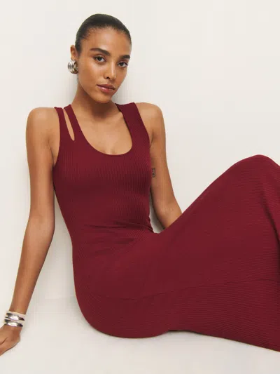 Reformation Jules Knit Dress In Chianti