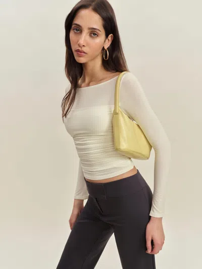 Reformation Julian Knit Top In Ivoire