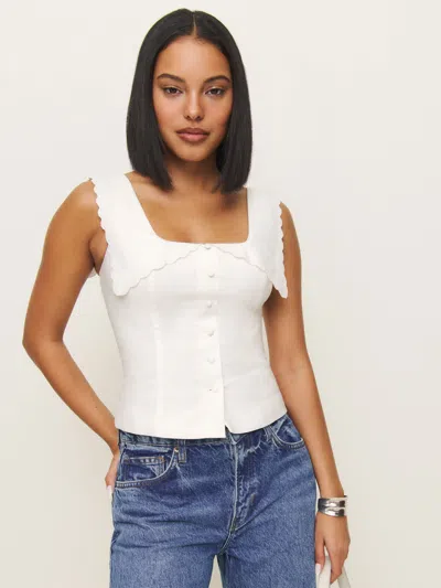 Reformation Juliane Top In White