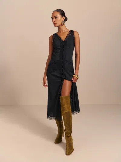 Reformation Julianne Dress In Black