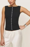 Reformation Julie Knit Tank In Black
