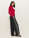 Reformation Julien Poplin Pant In Black