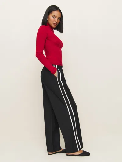 Reformation Julien Poplin Pant In Black
