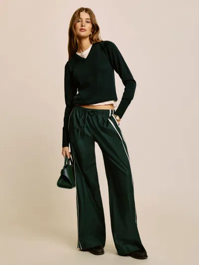 Reformation Julien Poplin Pant In Forest