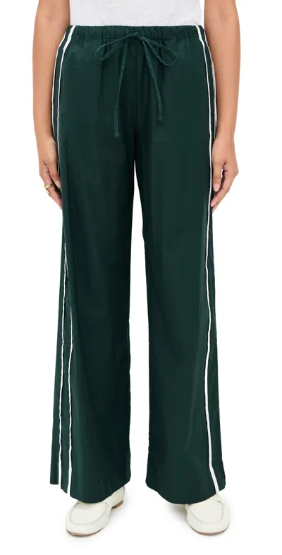 Reformation Julien Poplin Pants Forest In Green