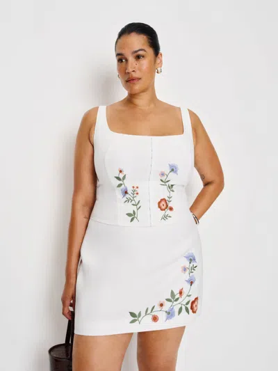 Reformation Juliet Linen Top Es In White