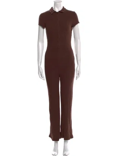 Pre-owned Reformation Jumpsuit In Brown