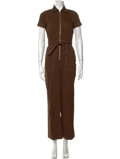 Pre-owned Reformation Jumpsuit In Brown
