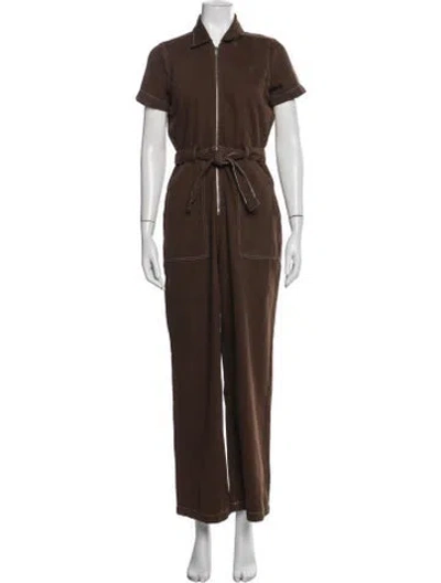 Pre-owned Reformation Jumpsuit In Brown