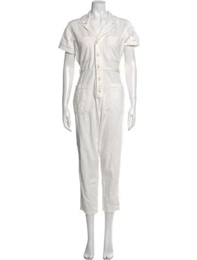 Pre-owned Reformation Jumpsuit In White