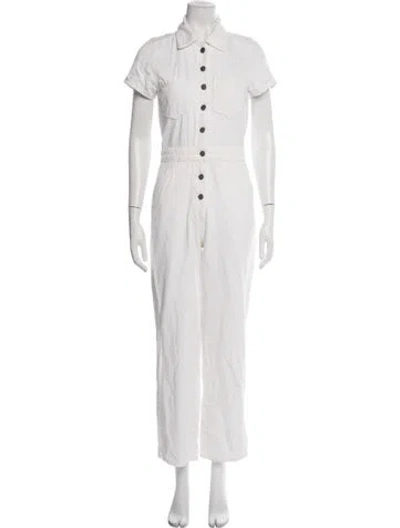 Pre-owned Reformation Jumpsuit In White
