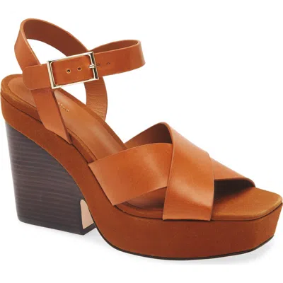 Reformation Juna Platform Sandal In Brown