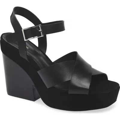 Reformation Juna Platform Sandal In Black