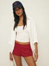 Reformation June Linen Short In Sundried Tomato