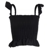 Reformation Junebug Ruffle Sleeveless Top In Black Linen In Black