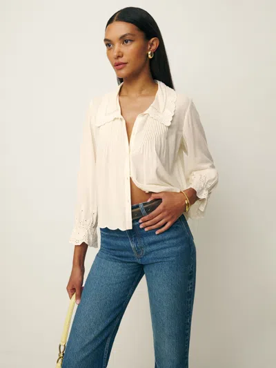 Reformation Juni Top In Cream