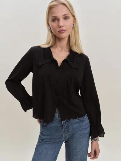 Reformation Juni Top In Noir