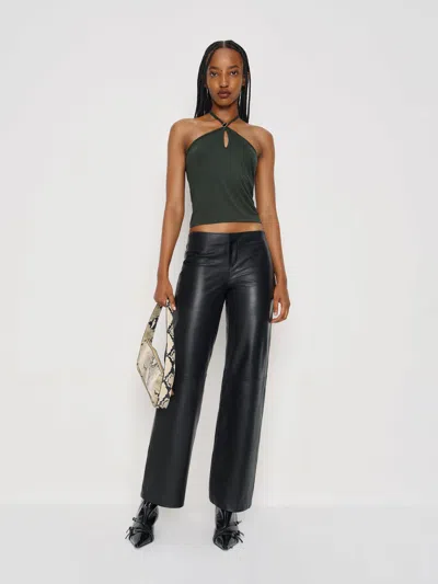 Reformation Juniper Knit Top In Green