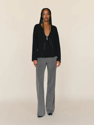 Reformation Juno Cashmere Oversized Sweater In Black