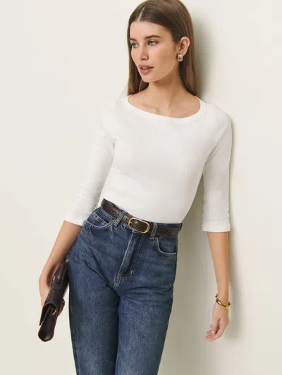 Reformation Kacey Knit Top In White