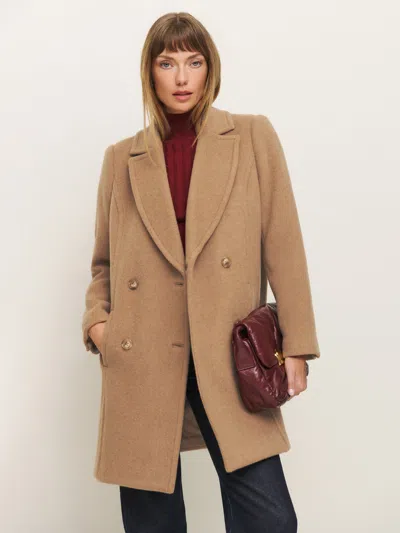 Reformation Kai Coat In Camel