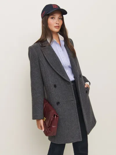 Reformation Kai Coat In Dark Grey