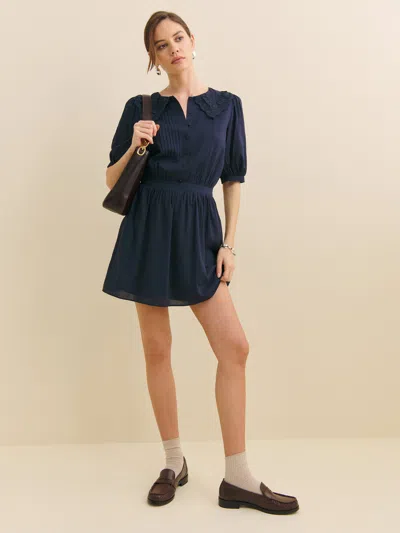 Reformation Kairos Dress In Navy