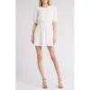 Reformation Kairos Lace Trim Dress In Ivory