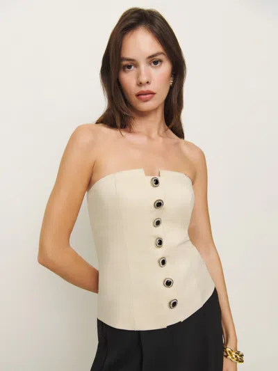 Reformation Kalilia Top In Oyster