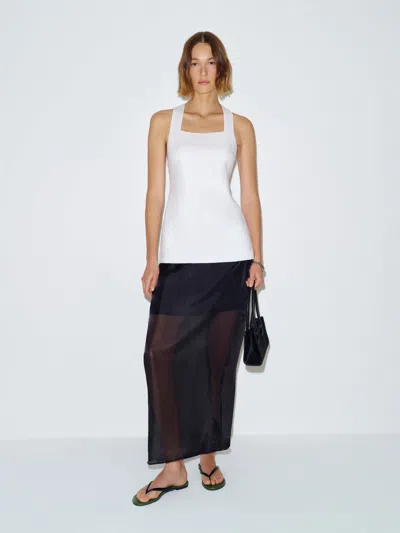 Reformation Kalita Linen Top Ivory 10 In White