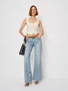 Reformation Kara Low Rise Loose Flare Jeans In Blue