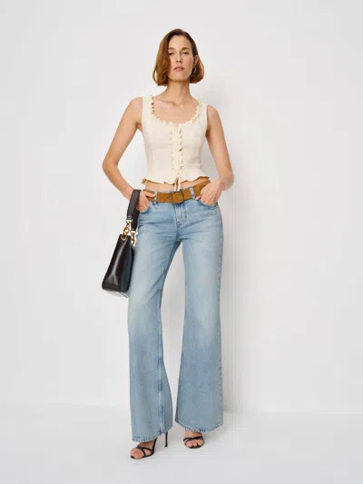 Reformation Kara Low Rise Loose Flare Jeans In Brown