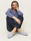 Reformation Kat Soft Loafer In Mist Suede