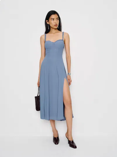 Reformation Katara Dress In Blue