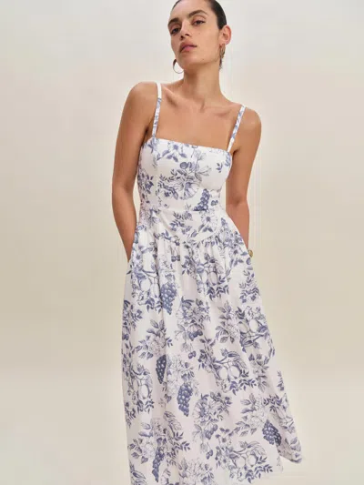 Reformation Katarin Linen Dress In White