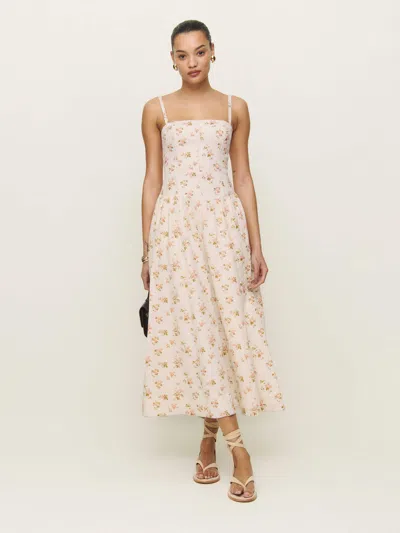 Reformation Katarin Linen Dress In Mildred