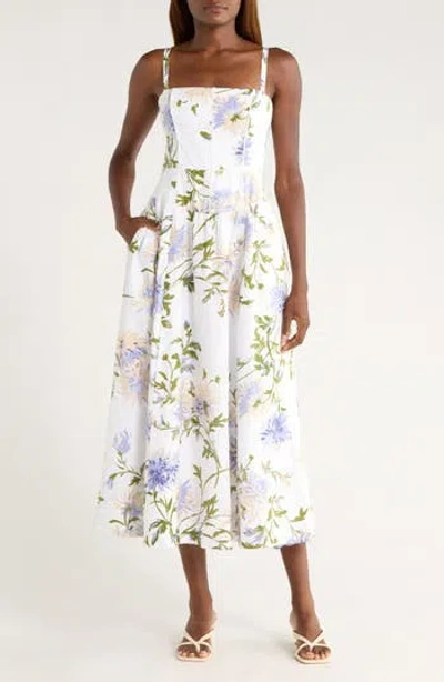 Reformation Katarin Linen Dress In Purple