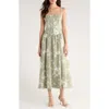 Reformation Katarin Linen Midi Sundress In Green