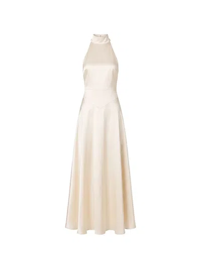 Reformation Katelyn Silk Maxi Dress In 뉴트럴