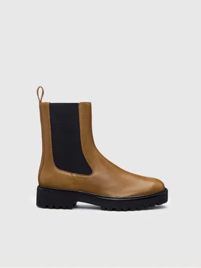 Reformation Katerina Lug Sole Chelsea Boot In Brown